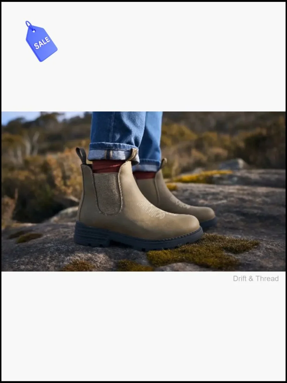 Women's Western Chelsea Hiking Boots Waterproof Lightweight Ankle